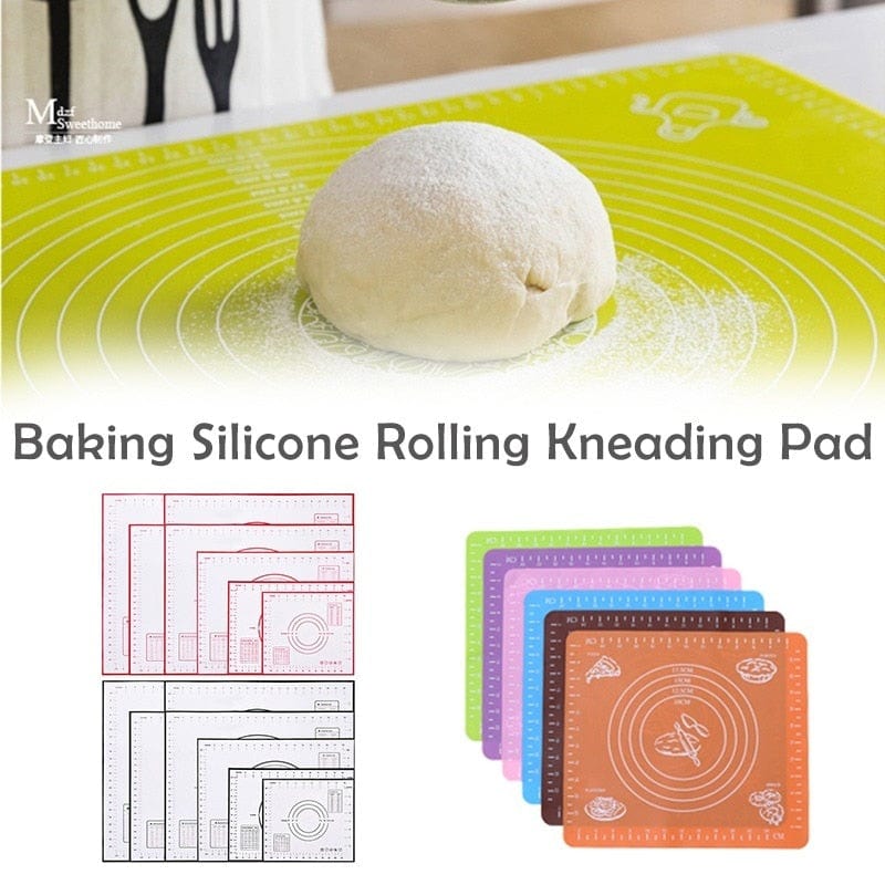 Baking silicone pad, rolling flour kneading pad, large and small kitchen  silicone pad with a scale of 40 * 30CM kneading pad - AliExpress