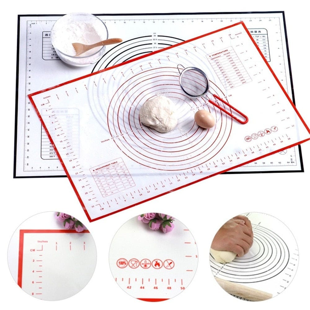 Non-Stick Silicone Kneading Dough Mat Multi-Size Table Mat Cookie Pastry  Baking Pads Sheet Dough